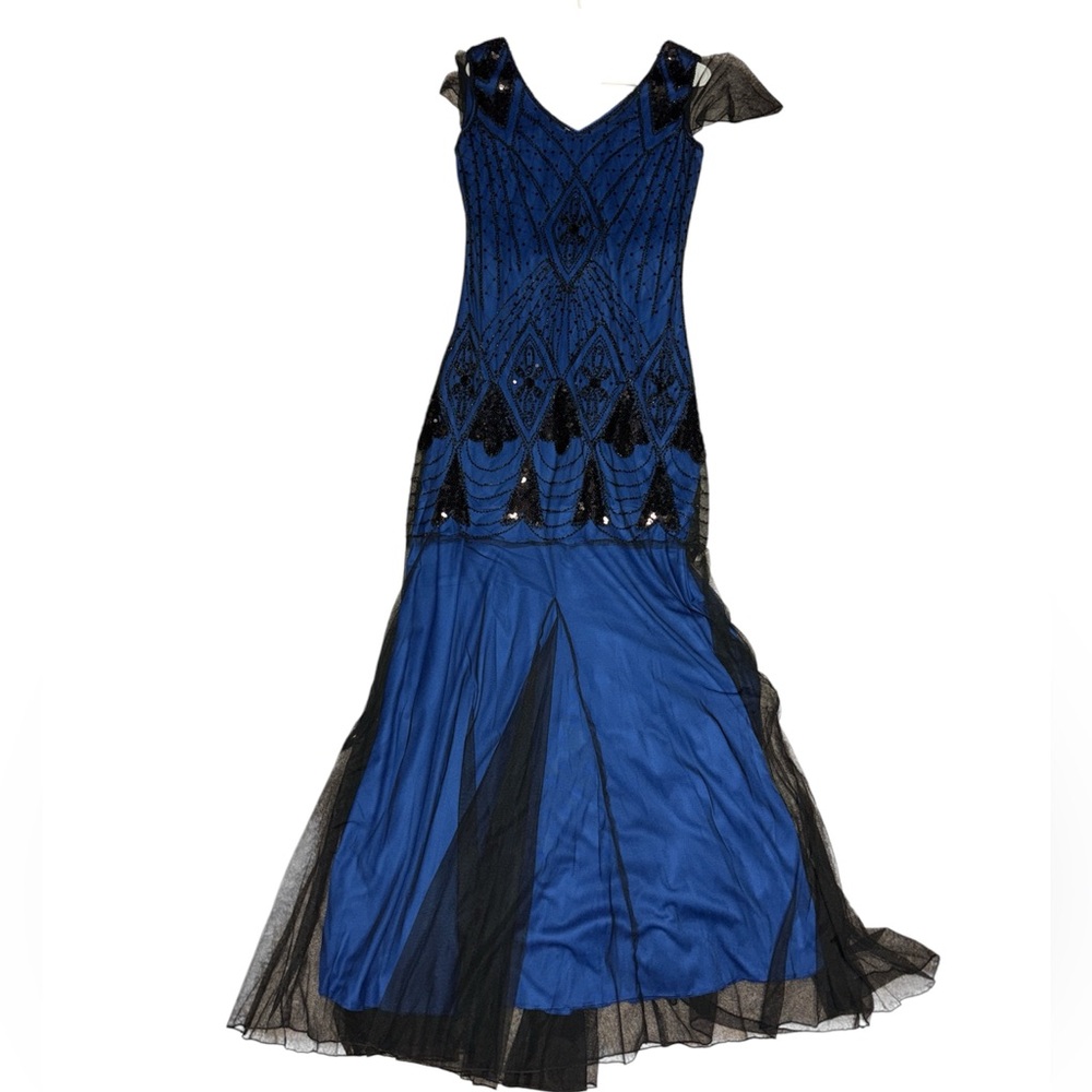 1920’s Inspired Full length Flapper dress - Picture 3 of 7